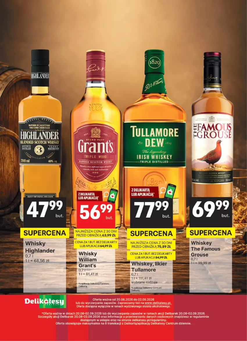 Gazetka promocyjna Delikatesy Centrum - Delibarek DC36-DC37 - ważna 03.09 do 16.09.2026 - strona 22 - produkty: Fa, Gra, Grant's, Likier, Rama, Rum, Tran, Whiskey, Whisky