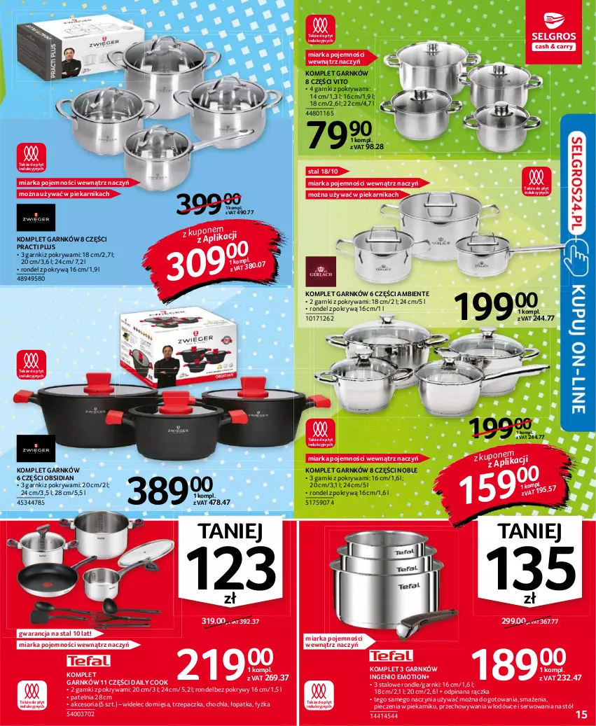 Gazetka promocyjna Selgros - Oferta przemysłowa - ważna 19.08 do 01.09.2021 - strona 15 - produkty: Miarka, Patelnia, Piec, Piekarnik, Pokrywa, Rondel, Ser, Stół, Trzepaczka, Widelec