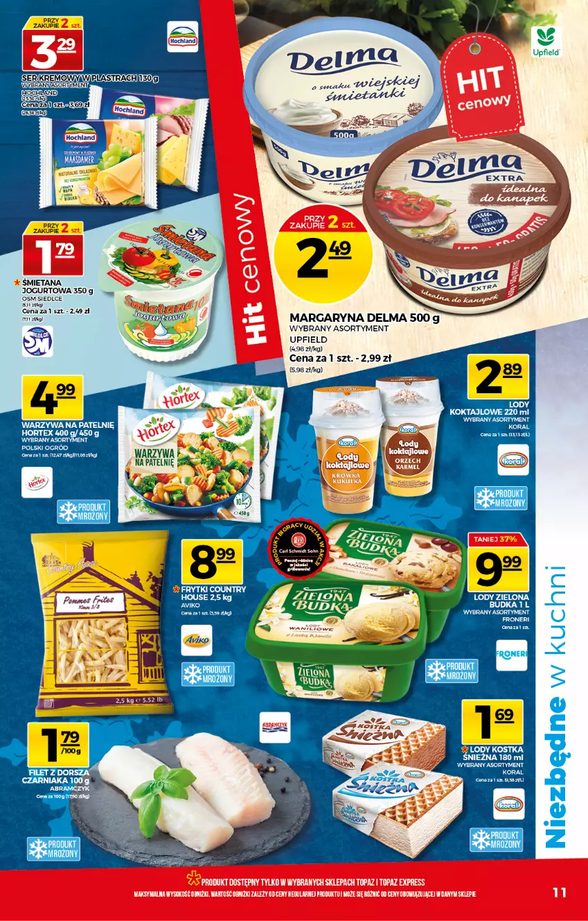 Gazetka promocyjna Topaz - Gazetka - ważna 06.05 do 12.05.2021 - strona 11 - produkty: Delma, Jogurt, Margaryna, Sok, Top