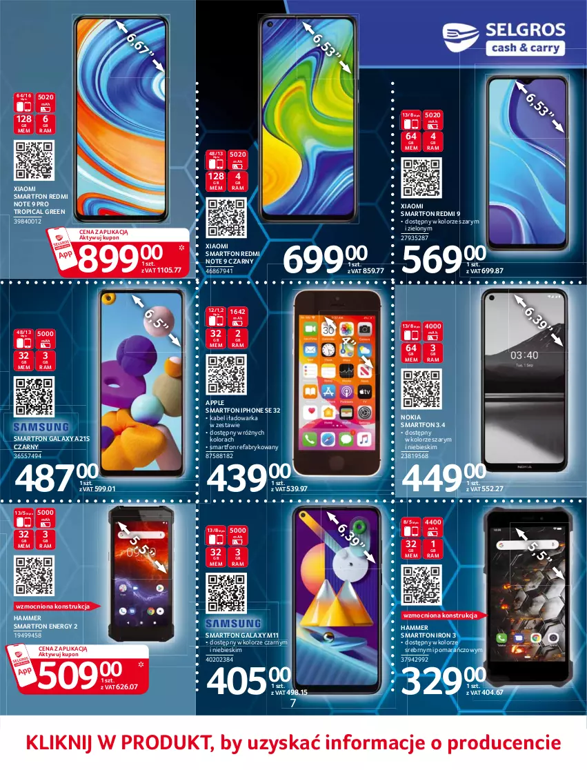 Gazetka promocyjna Selgros - Katalog Elektro - ważna 10.06 do 23.06.2021 - strona 7 - produkty: Fa, Gala, IPhone SE, Nokia, Redmi Note, Smartfon, Tropical, Warka