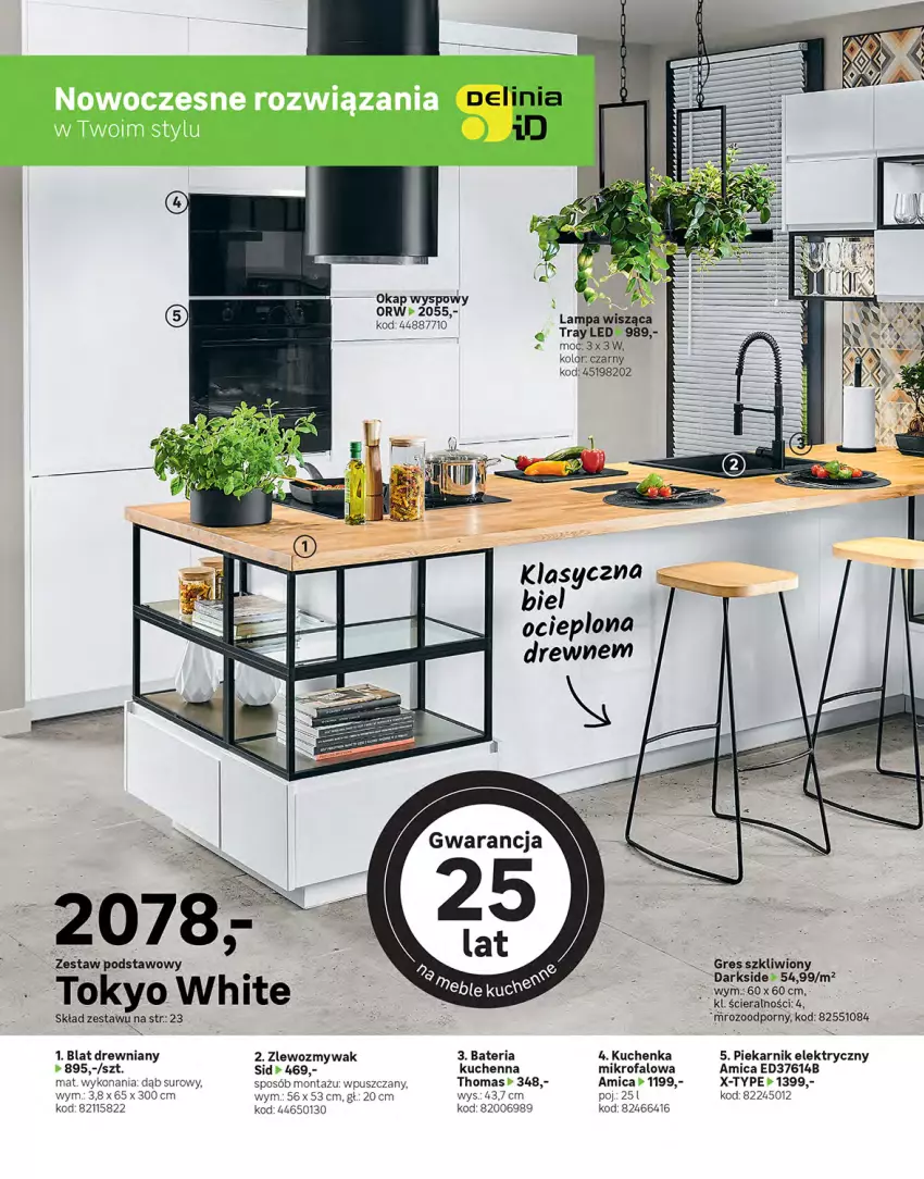 Gazetka promocyjna Leroy Merlin - Katalog Projekty 2021 - ważna 01.06 do 30.09.2021 - strona 10 - produkty: Amica, Bateria, Fa, Gres, Gres szkliwiony, Koc, Lampa, Okap, Piekarnik, Zlew, Zlewozmywak