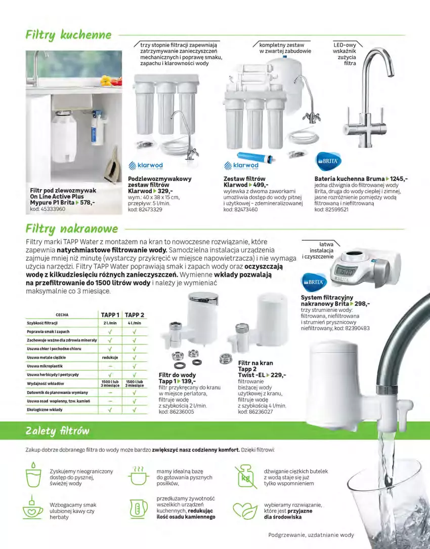 Gazetka promocyjna Leroy Merlin - Katalog Projekty 2021 - ważna 01.06 do 30.09.2021 - strona 35 - produkty: Bateria, Bateria kuchenna, BIC, Brit, Brita, Dźwig, Gra, Orka, Pur, Rum, Top, Zlew, Zlewozmywak