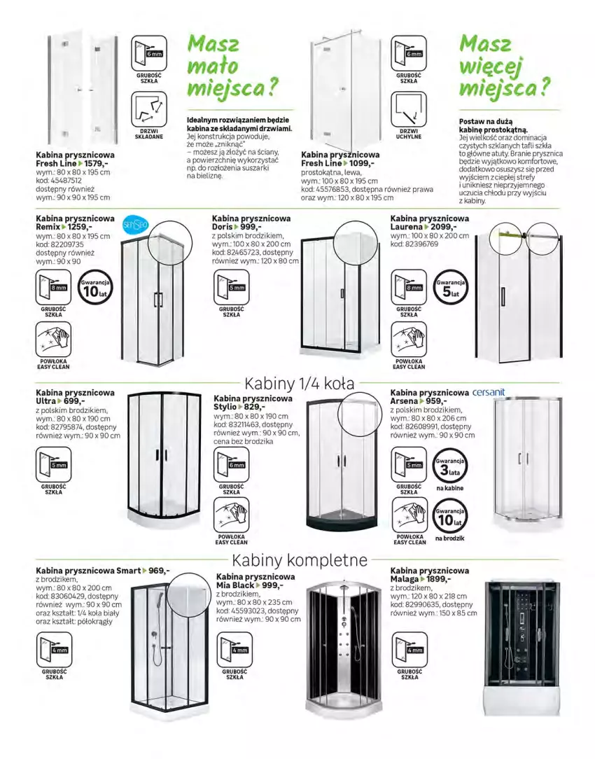 Gazetka promocyjna Leroy Merlin - Katalog Projekty 2021 - ważna 01.06 do 30.09.2021 - strona 70 - produkty: Brodzik, Cersanit, Drzwi, Kabina prysznicowa, Koc, Lack, Laur, Suszarki