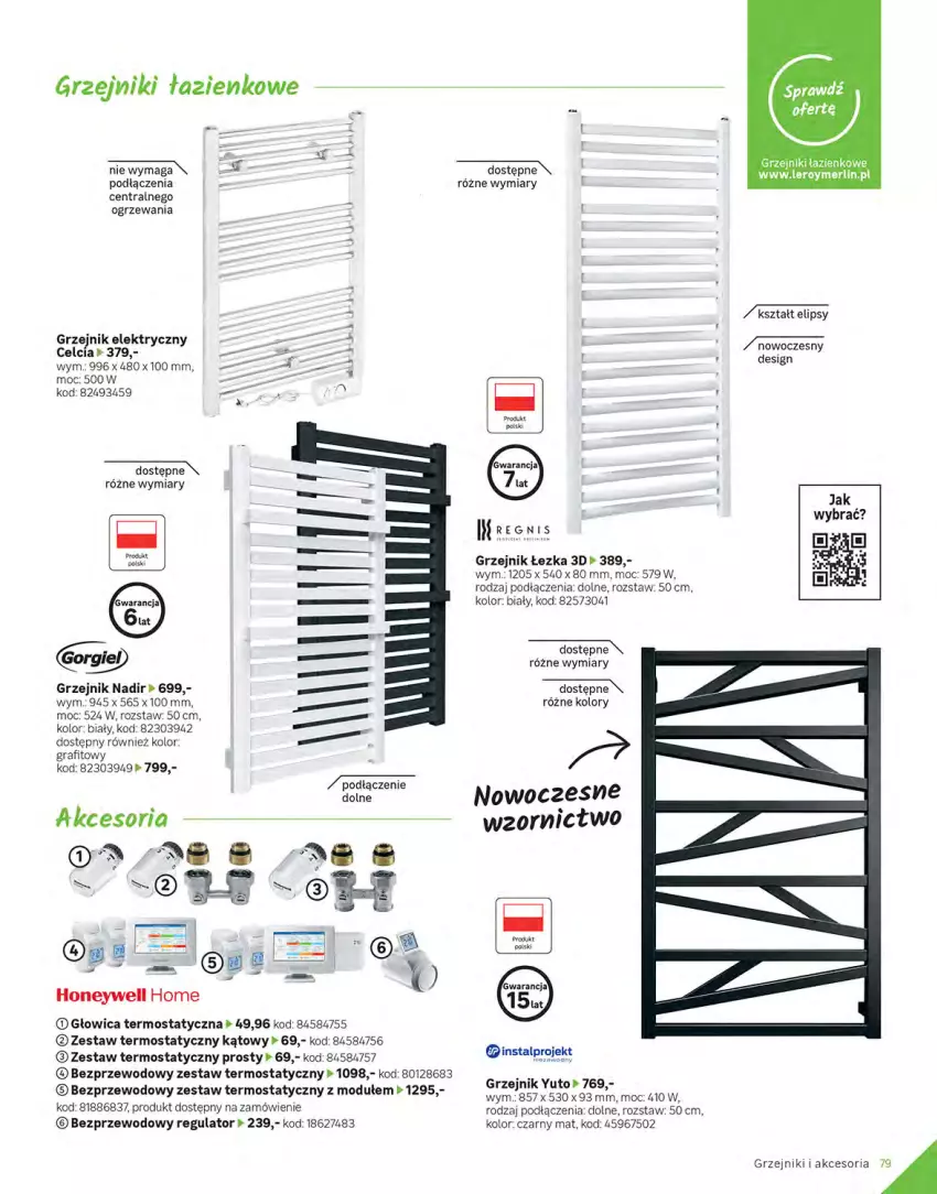 Gazetka promocyjna Leroy Merlin - Katalog Projekty 2021 - ważna 01.06 do 30.09.2021 - strona 79 - produkty: Alpro, Gra, Grzejnik, Termos