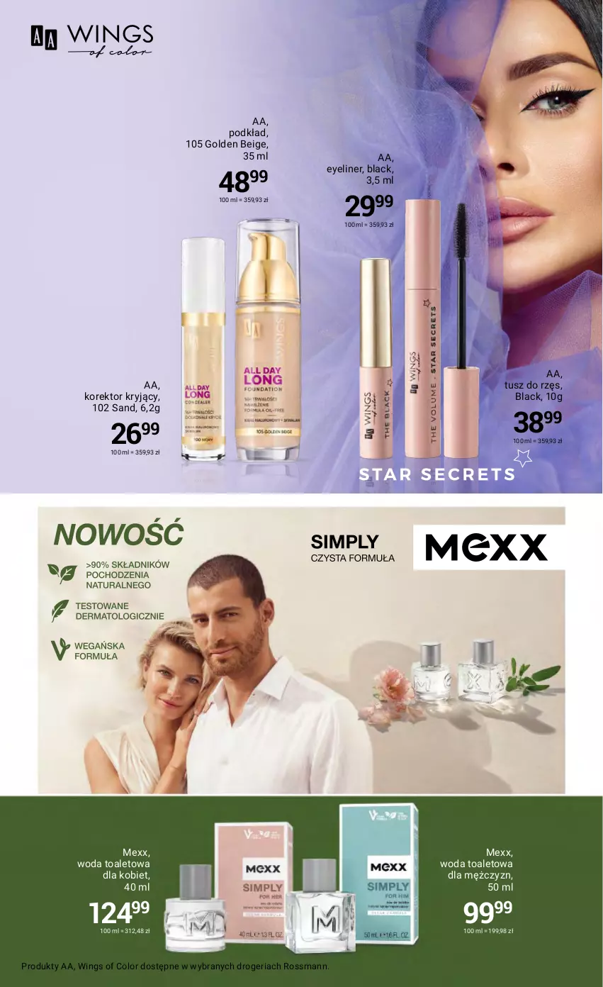 Gazetka promocyjna Rossmann - ważna 20.04 do 04.05.2022 - strona 15 - produkty: Lack, Mexx, Podkład, Tusz, Woda, Woda toaletowa