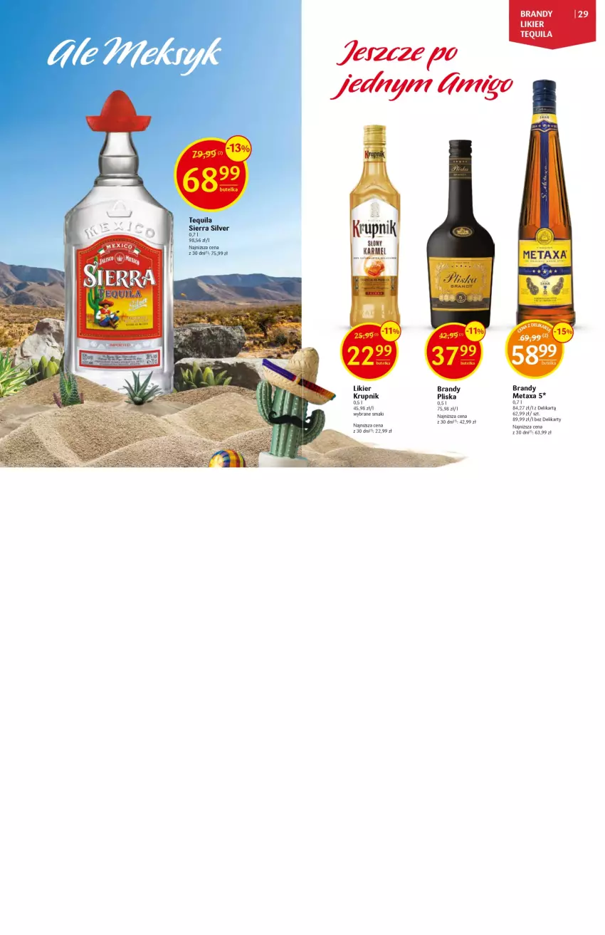 Gazetka promocyjna Delikatesy Centrum - DeliBarek DC16/DC17 - ważna 27.04 do 10.05.2023 - strona 15 - produkty: Brandy, Krupnik, Likier, Metaxa, Pliska, Tequila