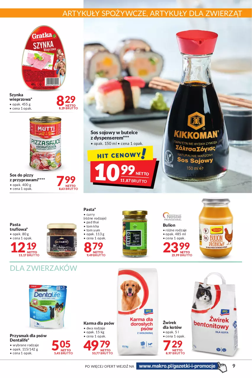 Gazetka promocyjna Makro - [Oferta promocyjna] Artykuły spożywcze i przemysłowe - ważna 28.06 do 11.07.2022 - strona 9 - produkty: Artykuły spożywcze, Bulion, Lion, Ser, Sos, Sos do pizzy, Sos sojowy, Szynka, Szynka wieprzowa