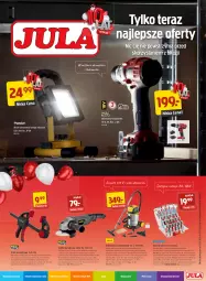 Gazetka promocyjna Jula - Gazetka - Gazetka - ważna od 07.11 do 07.11.2021 - strona 1 - produkty: Odkurzacz, Lampa robocza LED, Sok, Odkurzacz przemysłowy, Artykuły budowlane, Budzik, Szlifierka kątowa, Tera, Warka, Tarka, Wkręt, Baterie alkaliczne, Wkrętarka, Szyny, Pistolet, Szlifierka, Waga, Lampa, Ogród, Akumulator, HP, Fa