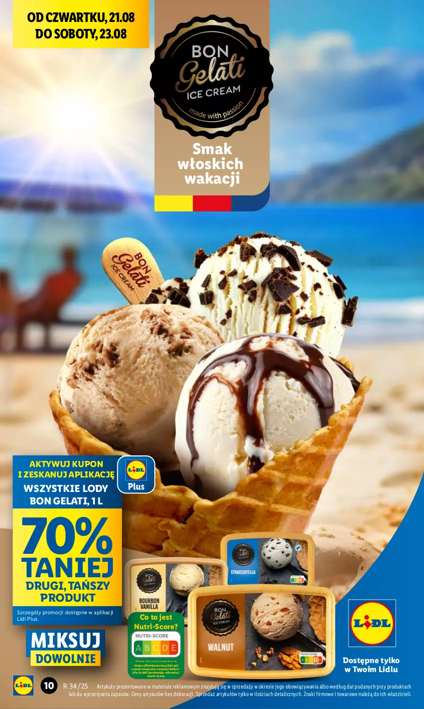 Gazetka promocyjna Lidl - GAZETKA - ważna 21.08 do 23.08.2025 - strona 10 - produkty: Lody, Wazon