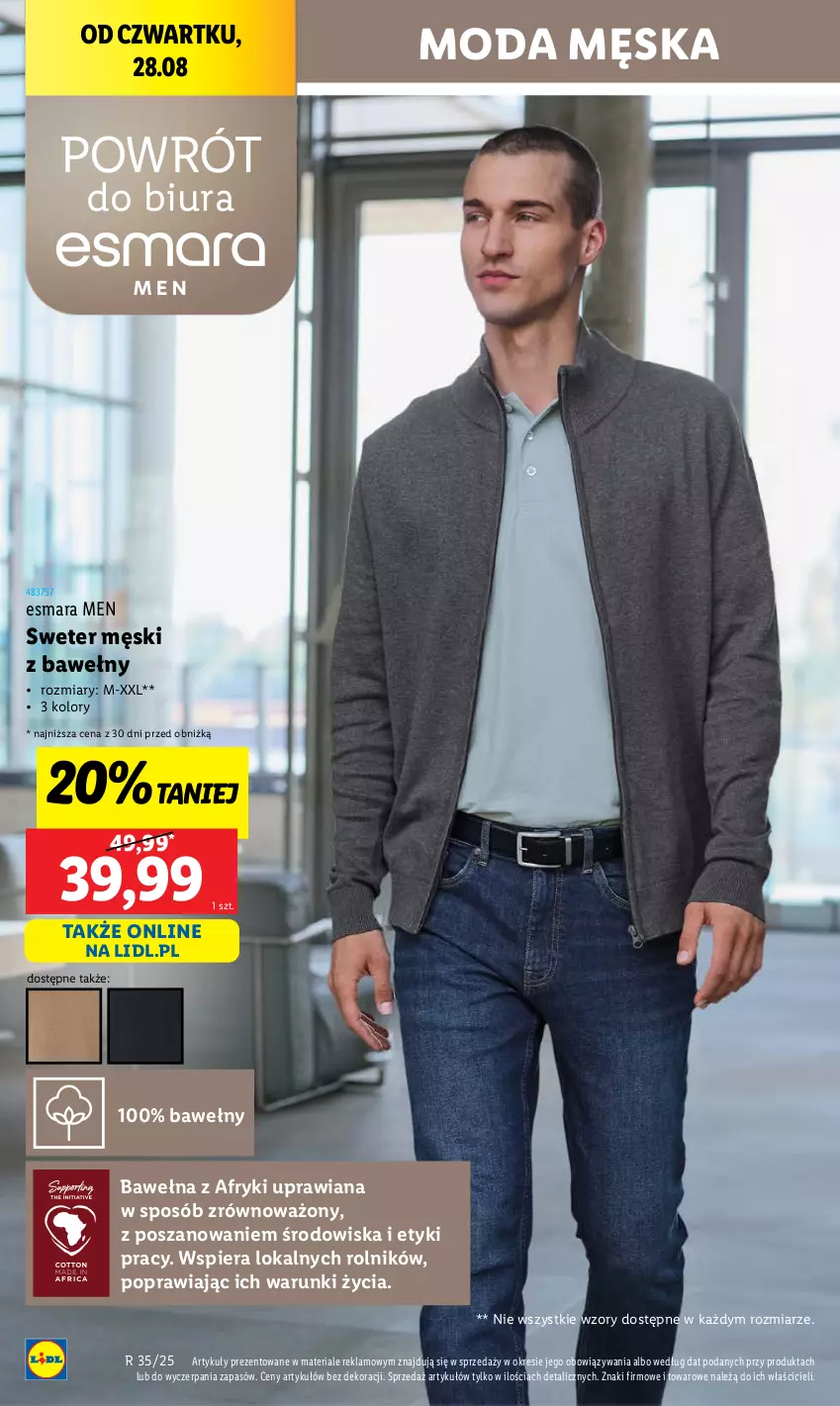 Gazetka promocyjna Lidl - GAZETKA - ważna 21.08 do 23.08.2025 - strona 12 - produkty: Moda, Rolnik, Sweter, Wełna