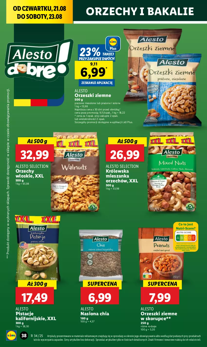 Gazetka promocyjna Lidl - GAZETKA - ważna 21.08 do 23.08.2025 - strona 48 - produkty: Chia, O nas, Orzechy włoskie, Orzeszki, Orzeszki ziemne, Pistacje