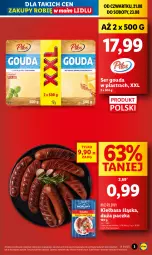 Gazetka promocyjna Lidl - GAZETKA - Gazetka - ważna od 23.08 do 23.08.2025 - strona 3 - produkty: Ser, Morliny, Gouda, Kiełbasa, Kiełbasa śląska