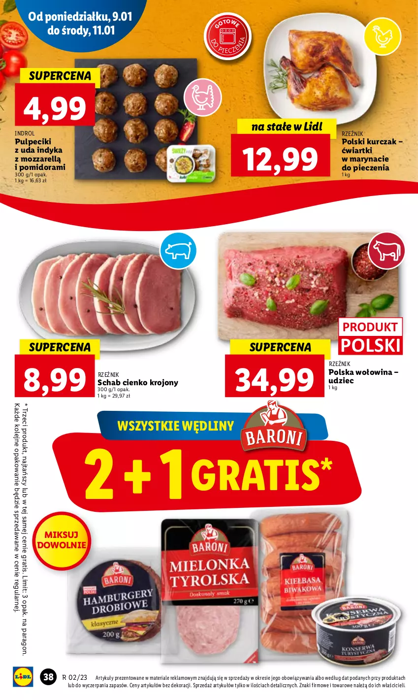 Gazetka promocyjna Lidl - GAZETKA - ważna 09.01 do 11.01.2023 - strona 42 - produkty: Gra, Kurczak, Olej, Piec, Wołowina