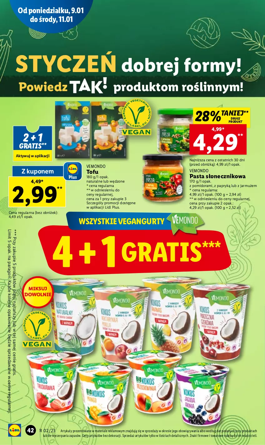 Gazetka promocyjna Lidl - GAZETKA - ważna 09.01 do 11.01.2023 - strona 46 - produkty: Gra, Jarmuż, Olej, Tofu, Vegangurt