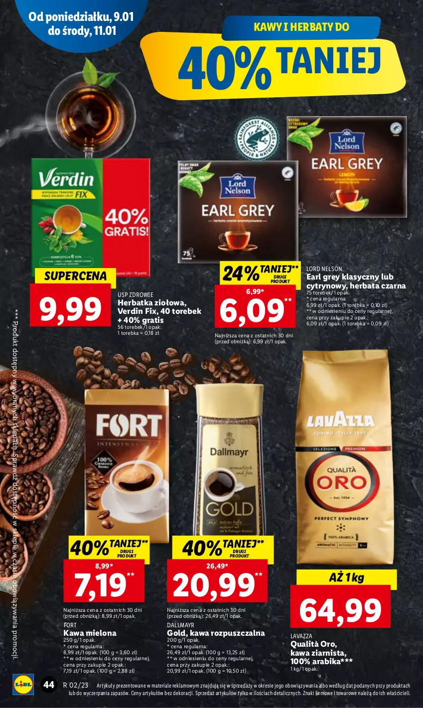 Gazetka promocyjna Lidl - GAZETKA - ważna 09.01 do 11.01.2023 - strona 48 - produkty: Dallmayr, Earl Grey, Gra, Herbata, Herbata czarna, Kawa, Kawa mielona, Kawa rozpuszczalna, Kawa ziarnista, Lavazza, Torebka, Zdrowie