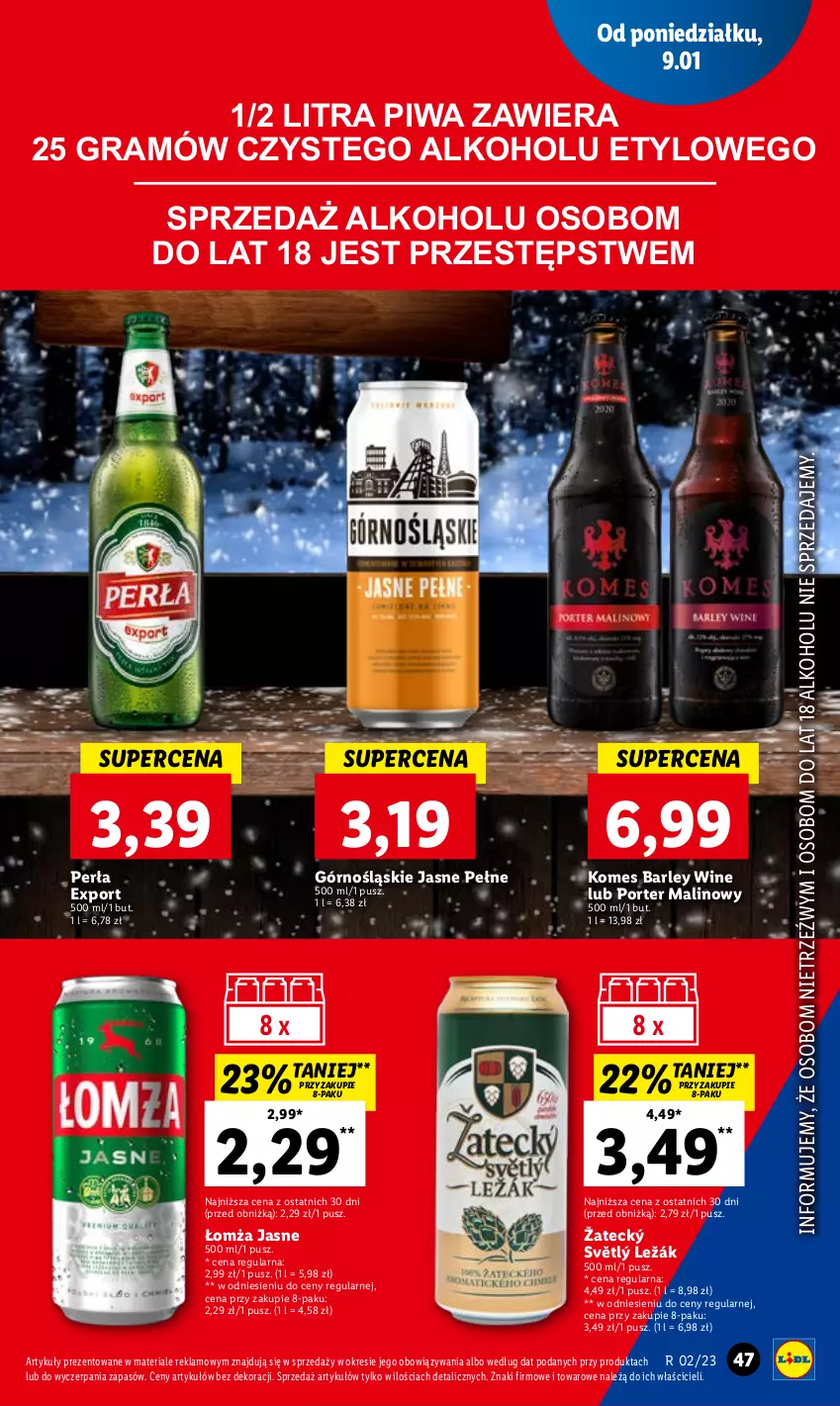 Gazetka promocyjna Lidl - GAZETKA - ważna 09.01 do 11.01.2023 - strona 51 - produkty: Gra, Perła, Piwa, Por