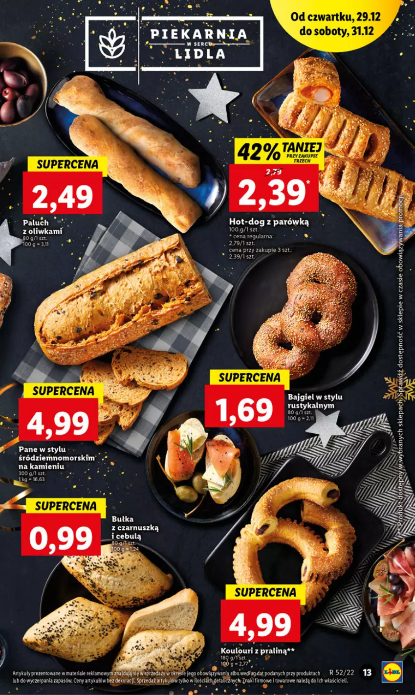 Gazetka promocyjna Lidl - GAZETKA - ważna 29.12 do 31.12.2022 - strona 13 - produkty: Bułka, Fa, Rust