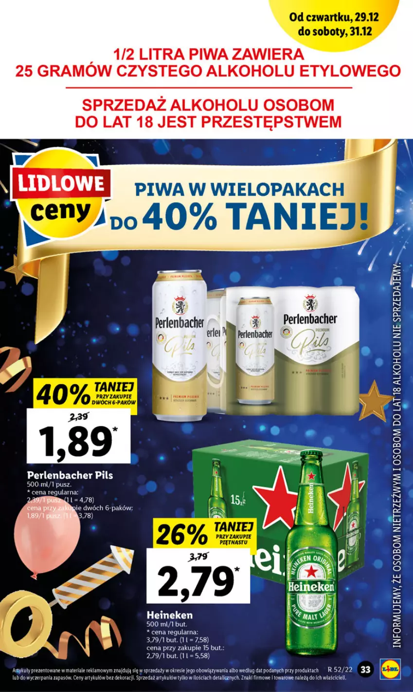 Gazetka promocyjna Lidl - GAZETKA - ważna 29.12 do 31.12.2022 - strona 35 - produkty: Gra, Heineken, NBA, Piwa