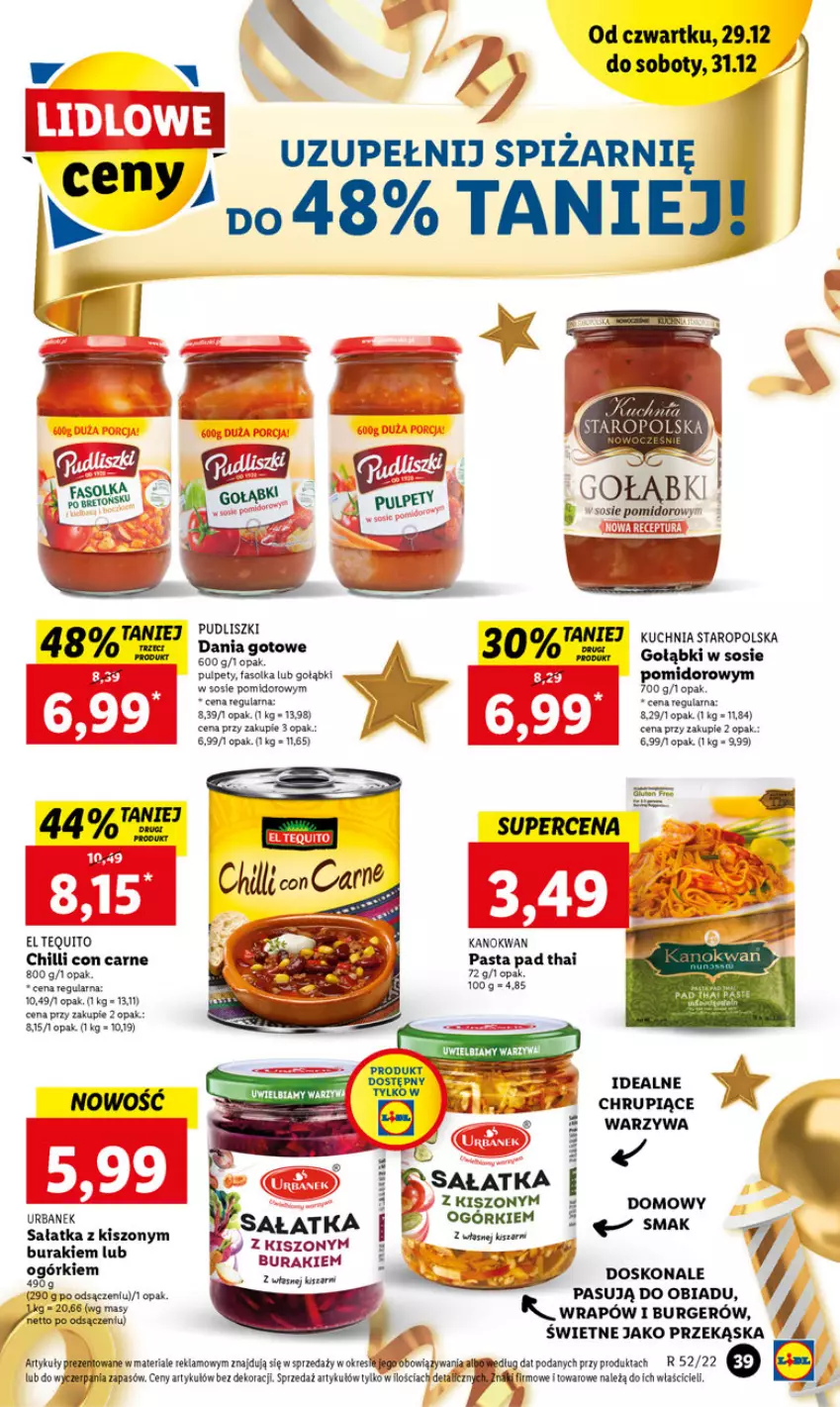 Gazetka promocyjna Lidl - GAZETKA - ważna 29.12 do 31.12.2022 - strona 41 - produkty: Buraki, Burger, Fa, Kuchnia, Kuchnia Staropolska, Pulpety, Sałat, Sałatka, Sos, Warzywa