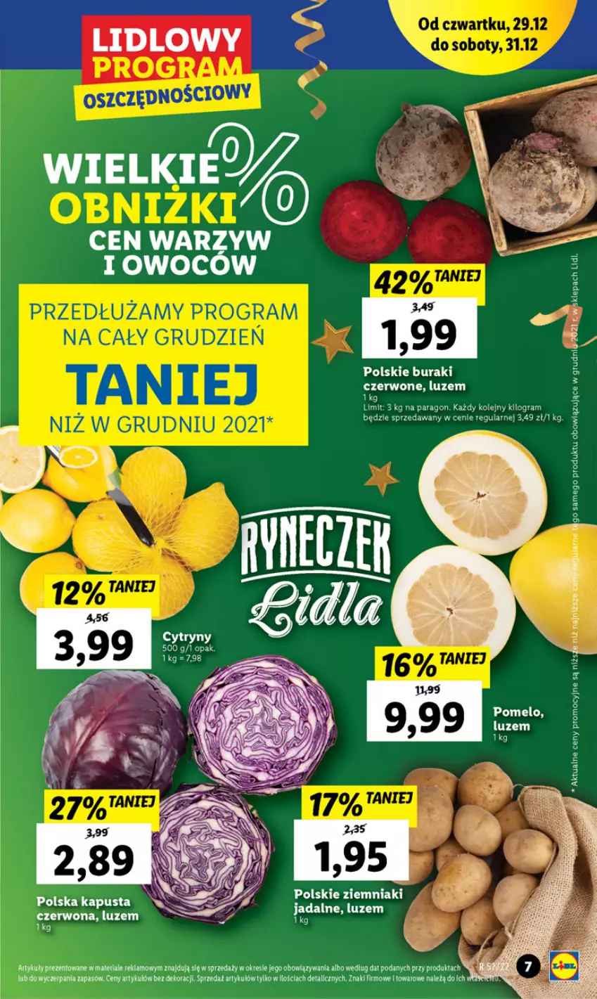 Gazetka promocyjna Lidl - GAZETKA - ważna 29.12 do 31.12.2022 - strona 7 - produkty: Buraki, Gra, LG, Olej, Pomelo