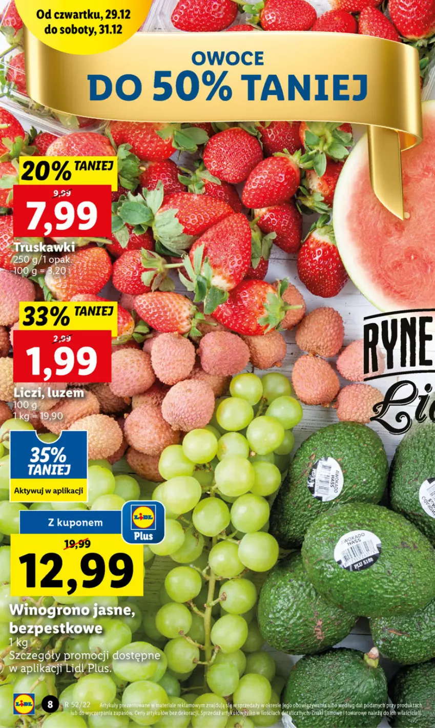 Gazetka promocyjna Lidl - GAZETKA - ważna 29.12 do 31.12.2022 - strona 8 - produkty: Owoce