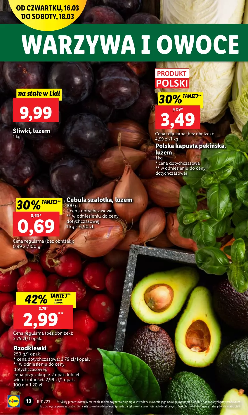 Gazetka promocyjna Lidl - GAZETKA - ważna 16.03 do 18.03.2023 - strona 12 - produkty: Cebula, Cebula szalotka, Owoce, Szal, Warzywa, Warzywa i owoce