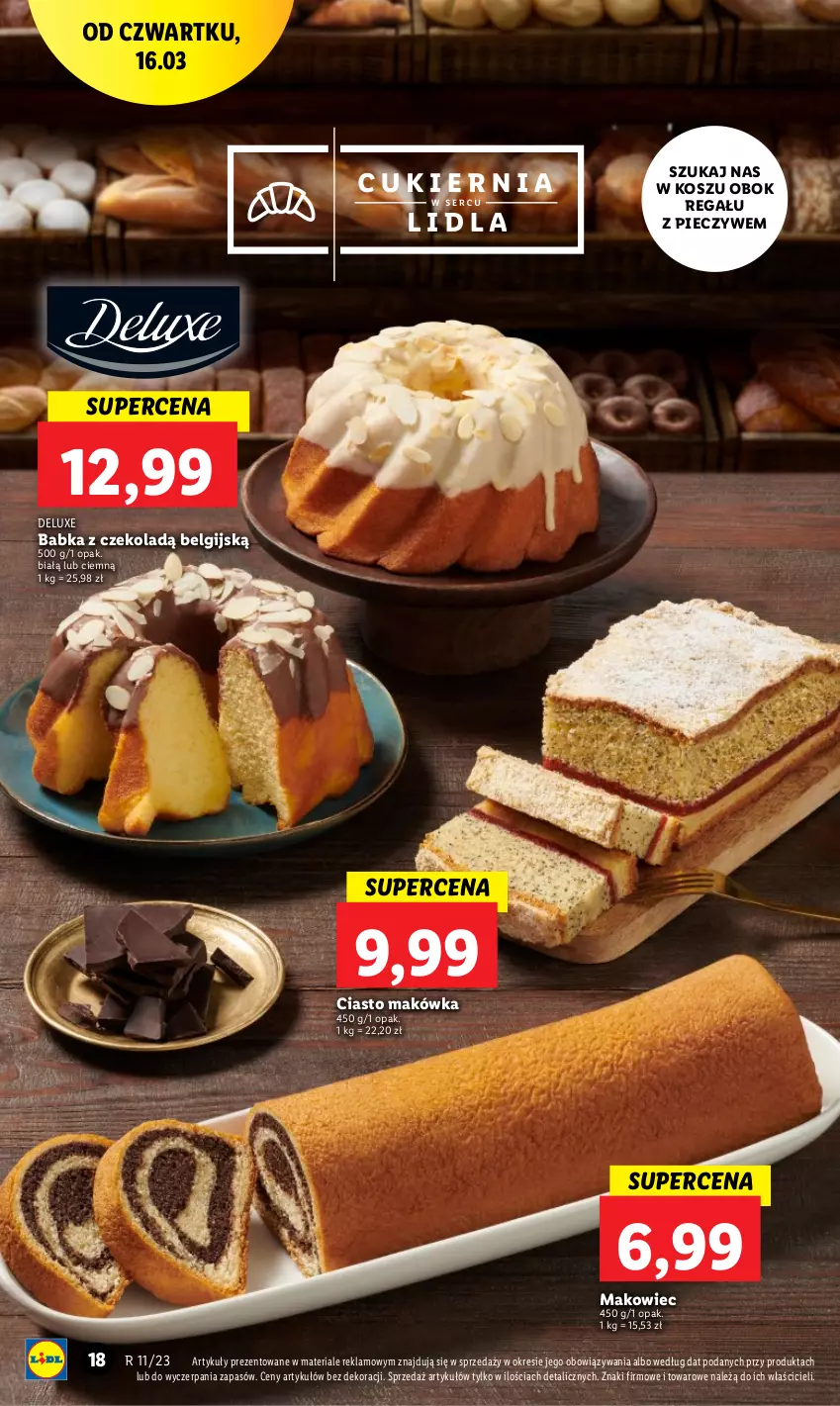 Gazetka promocyjna Lidl - GAZETKA - ważna 16.03 do 18.03.2023 - strona 18 - produkty: Babka, Kosz, LG, Makowiec, Piec, Regał