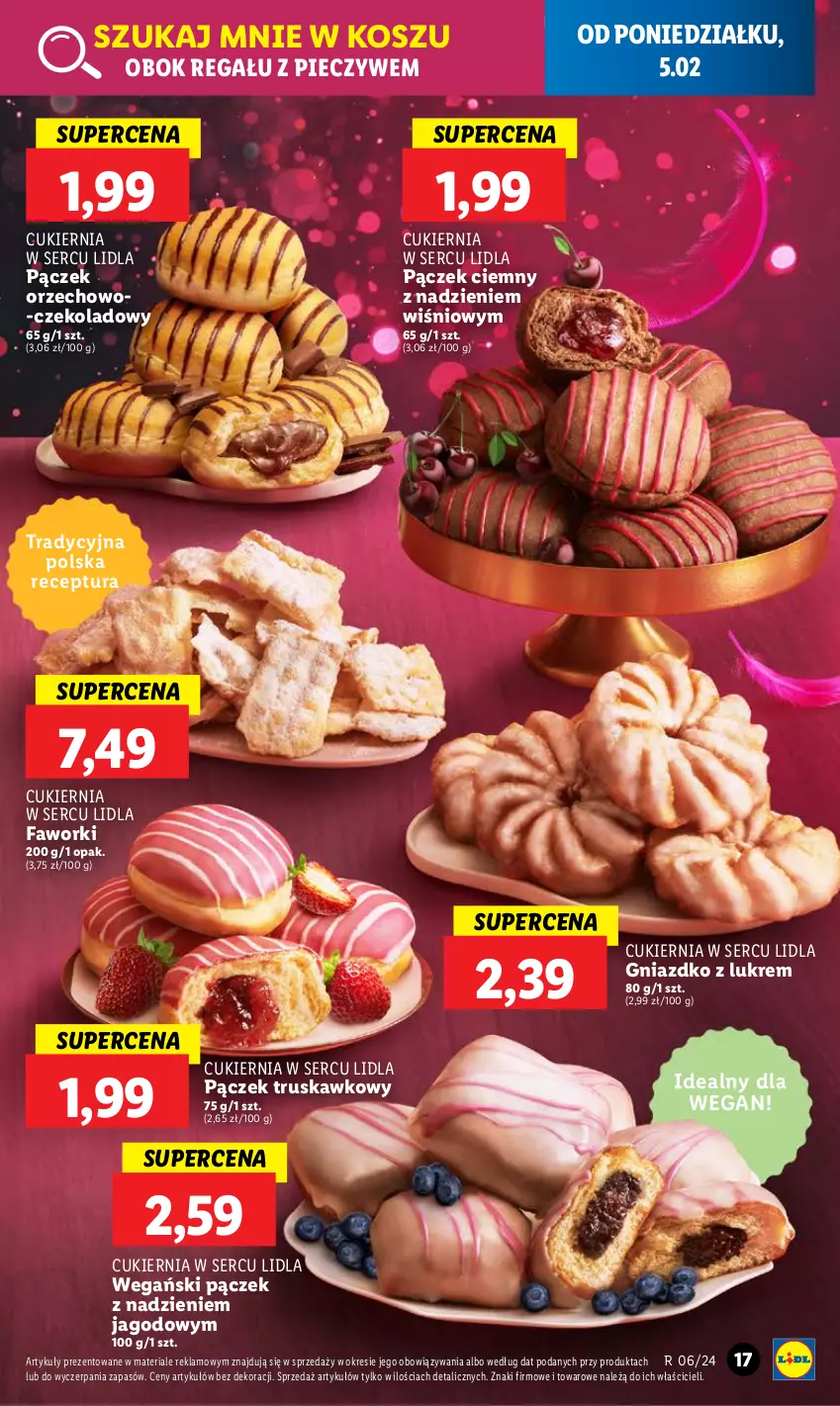 Gazetka promocyjna Lidl - GAZETKA - ważna 05.02 do 07.02.2024 - strona 21 - produkty: Cukier, Fa, Faworki, Kosz, Pączek, Piec, Regał, Ser