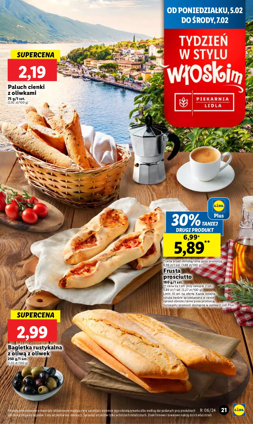 Gazetka promocyjna Lidl - GAZETKA - ważna 05.02 do 07.02.2024 - strona 25 - produkty: Bagietka, Olej, Prosciutto, Rust