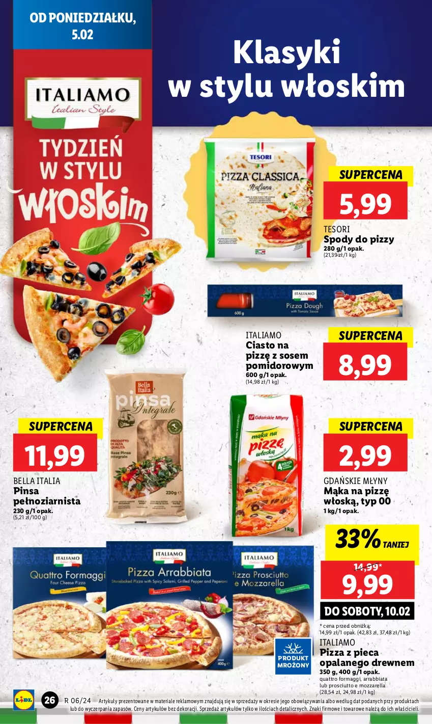 Gazetka promocyjna Lidl - GAZETKA - ważna 05.02 do 07.02.2024 - strona 30 - produkty: Bell, Bella, Maggi, Mąka, Mozzarella, Piec, Pizza, Prosciutto, Sos