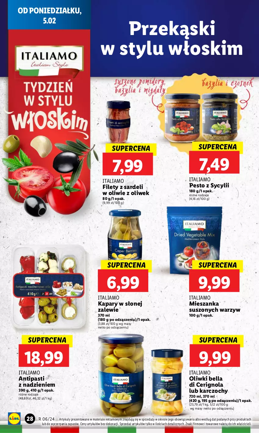 Gazetka promocyjna Lidl - GAZETKA - ważna 05.02 do 07.02.2024 - strona 32 - produkty: Bell, Bella, Kapary, Karczochy, Oliwki, Pesto