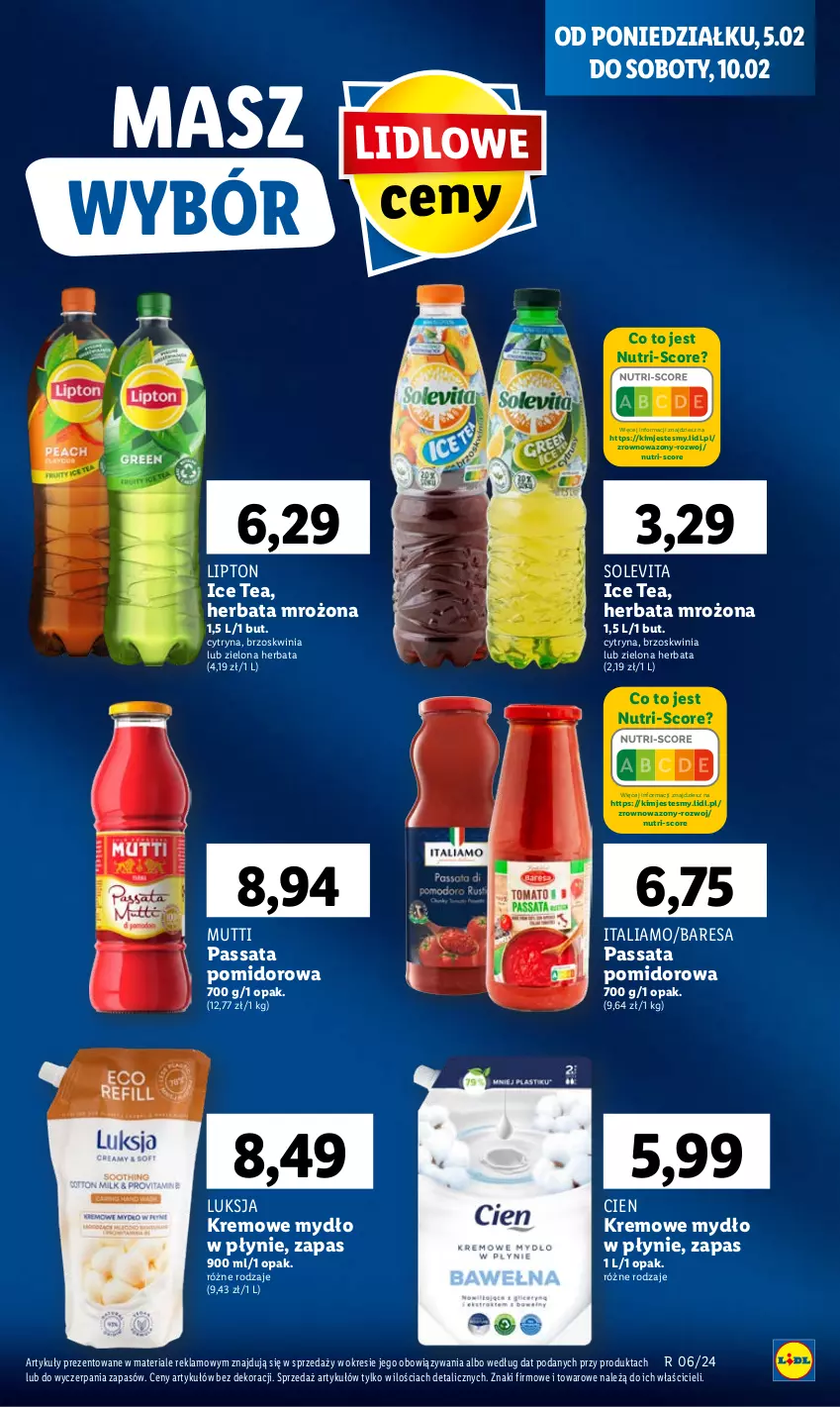 Gazetka promocyjna Lidl - GAZETKA - ważna 05.02 do 07.02.2024 - strona 55 - produkty: Herbata, Ice tea, Lipton, Luksja, Mydło, Mydło w płynie, Wazon