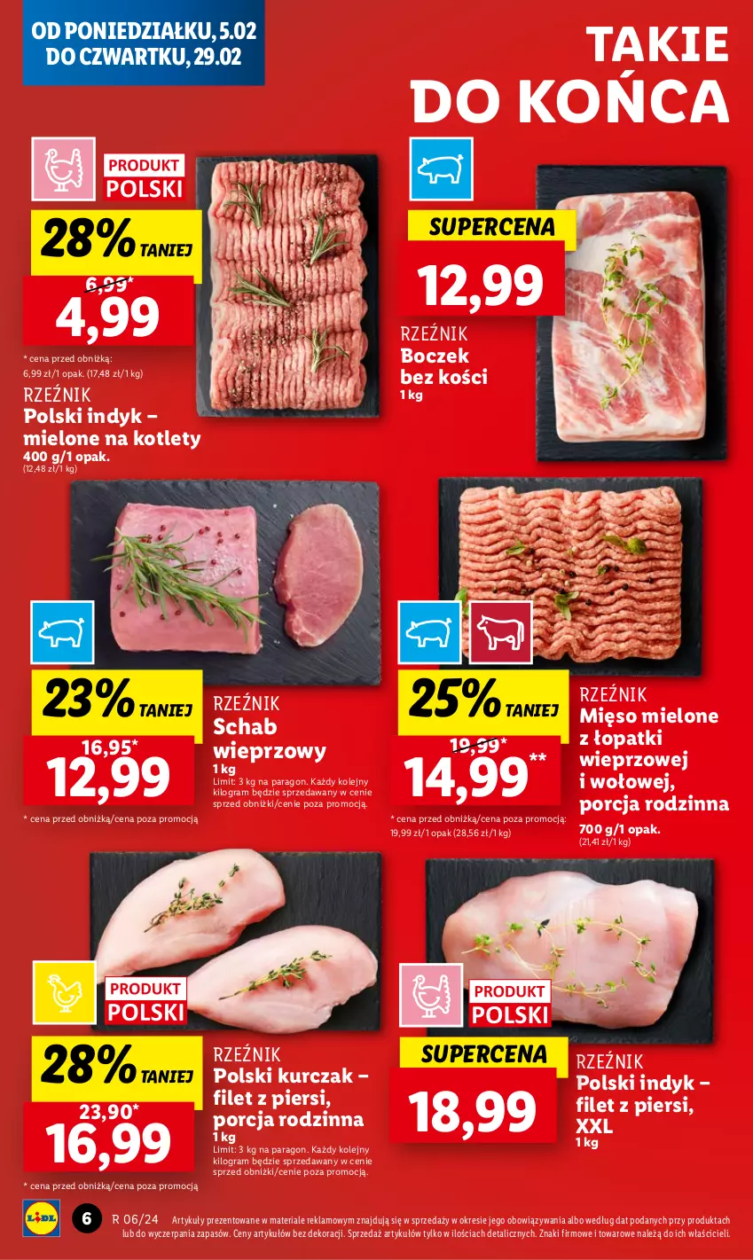 Gazetka promocyjna Lidl - GAZETKA - ważna 05.02 do 07.02.2024 - strona 6 - produkty: Boczek, Boczek bez kości, Gra, Kotlet, Kurczak, Mięso, Mięso mielone, Mięso mielone z łopatki wieprzowej, Olej, Por, Schab wieprzowy