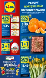 Gazetka promocyjna Lidl - GAZETKA - Gazetka - ważna od 07.02 do 07.02.2024 - strona 1 - produkty: Mandarynki, Mięso mielone z szynki, Mięso mielone, Gra, Tulipan, Pilos, Bukiet, Masło, Mięso, Kinder