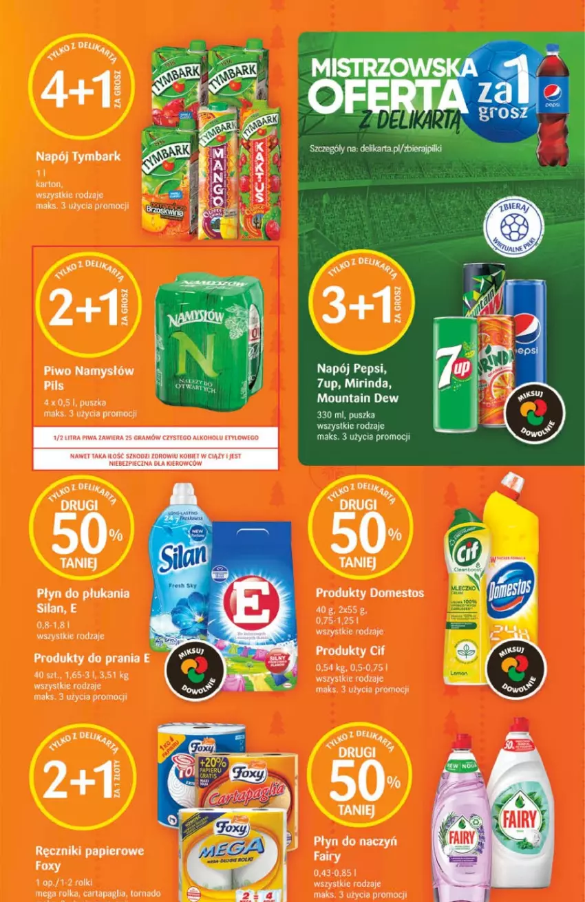 Gazetka promocyjna Delikatesy Centrum - Gazetka DC46 - ważna 24.11 do 30.11.2022 - strona 5 - produkty: 7up, Gra, Mirinda, Namysłów, Napój, Papier, Pepsi, Piec, Piwa, Piwo, Płyn do płukania, Ręcznik, Ręczniki papierowe, Rolki, Tymbark