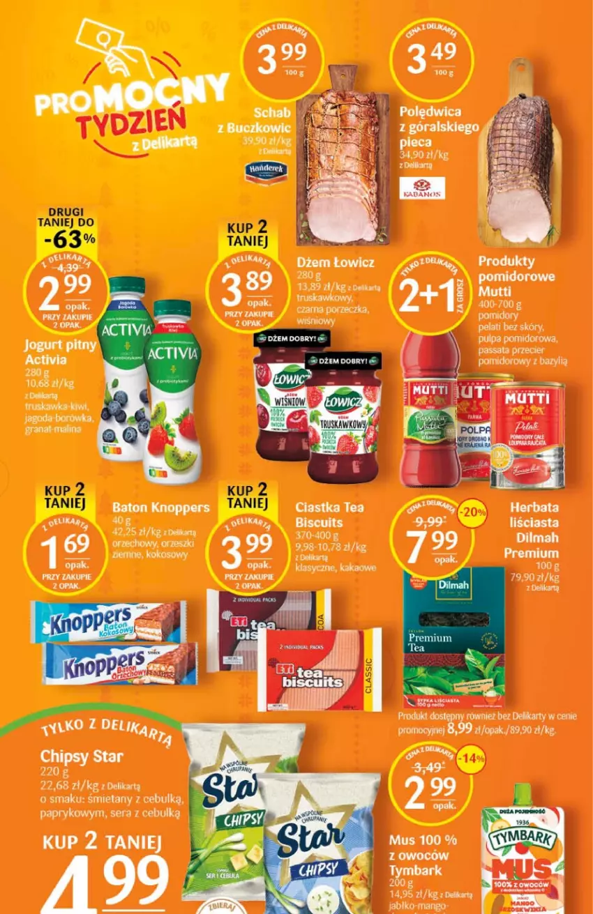 Gazetka promocyjna Delikatesy Centrum - Gazetka DC46 - ważna 24.11 do 30.11.2022 - strona 6 - produkty: Activia, Baton, Bazyl, Borówka, Ciastka, Gra, Granat, Herbata, Kakao, Knoppers, Mus, Orzeszki, Pulpa pomidorowa, Ser