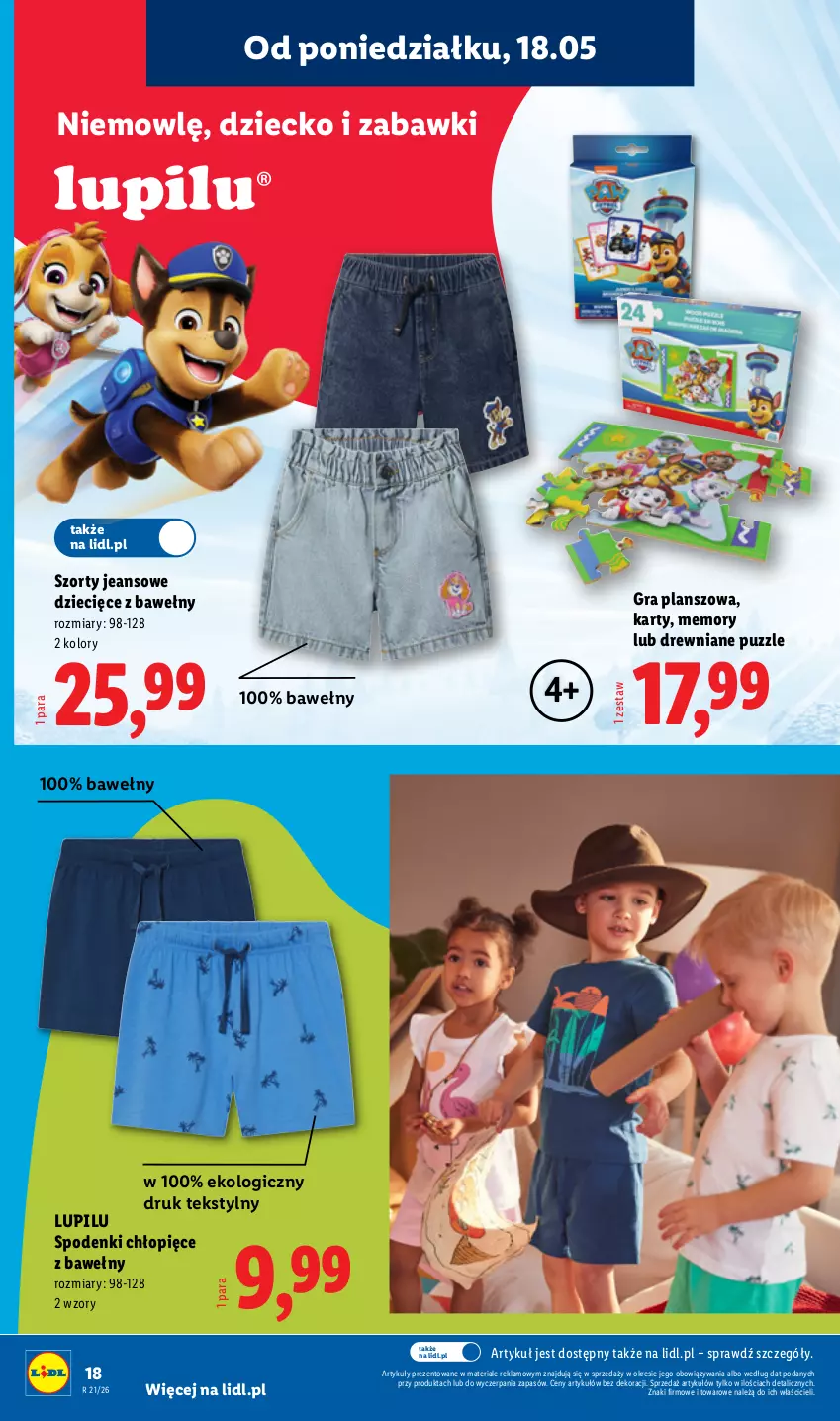 Gazetka promocyjna Lidl - Katalog ważny od 18.05 - ważna 18.05 do 23.05.2026 - strona 20 - produkty: Dzieci, Gra, Puzzle, Szorty