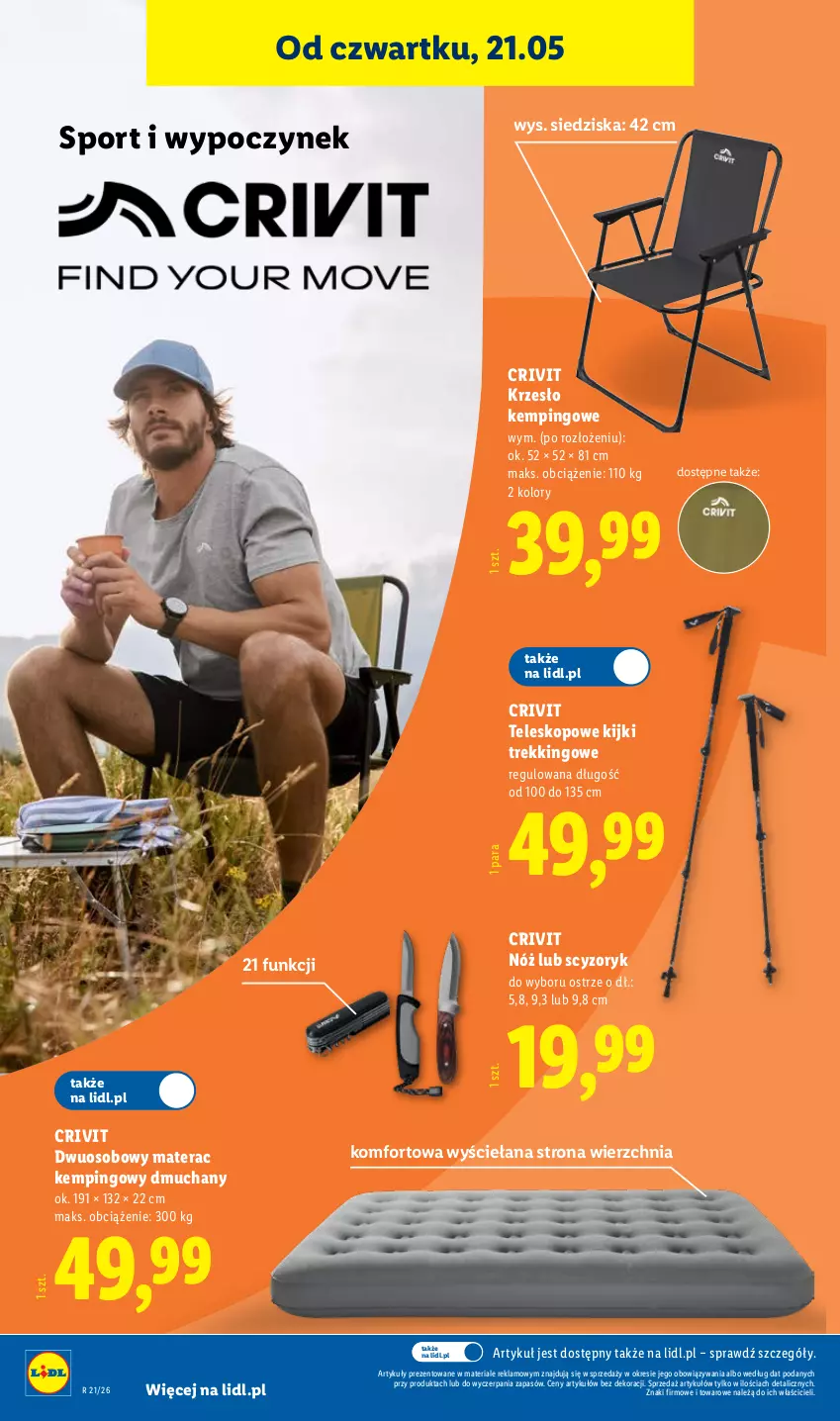 Gazetka promocyjna Lidl - Katalog ważny od 18.05 - ważna 18.05 do 23.05.2026 - strona 28 - produkty: Krzesło, Materac, Por, Sport, Teleskop, Tera