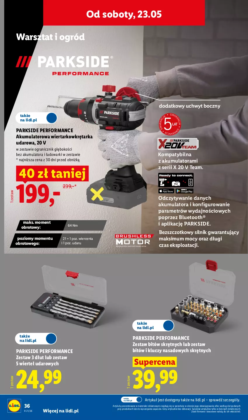 Gazetka promocyjna Lidl - Katalog ważny od 18.05 - ważna 18.05 do 23.05.2026 - strona 44 - produkty: Akumulator, Akumulatorowa wiertarkowkrętark, Gra, Ogród, Parkside, Ser, Tarka, Wiertarkowkrętarka, Wkręt, Wkrętarka