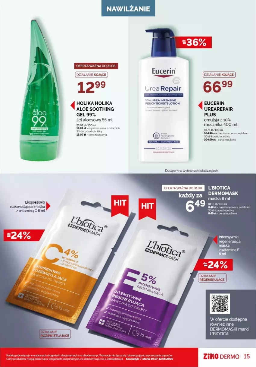 Gazetka promocyjna Ziko - Gazetka Ziko Dermo - ważna 30.07 do 12.08.2026 - strona 15 - produkty: Emulsja, Holika Holika, Koc, Maska