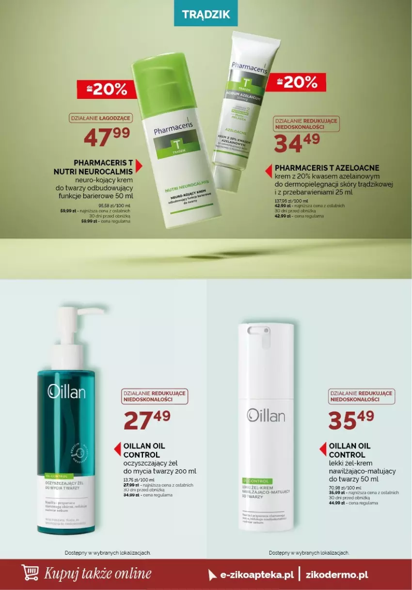 Gazetka promocyjna Ziko - Gazetka Ziko Dermo - ważna 30.07 do 12.08.2026 - strona 4 - produkty: Acer, Apteka, Control, Oillan, Pharmaceris