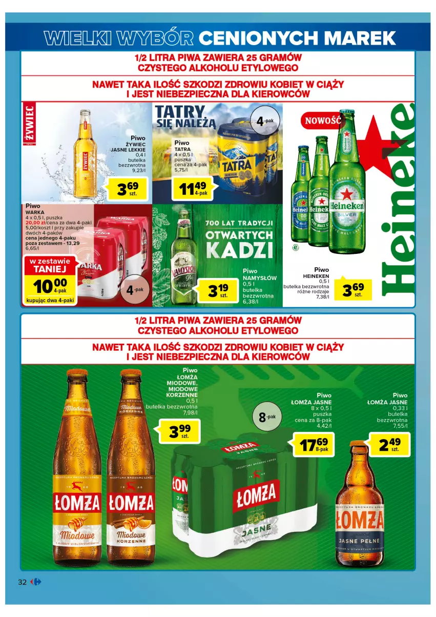 Gazetka promocyjna Carrefour - Gazetka Wielki wybór cenionych marek - ważna 01.03 do 12.03.2022 - strona 32 - produkty: Gra, Namysłów, Piec, Piwa, Piwo, Tatra