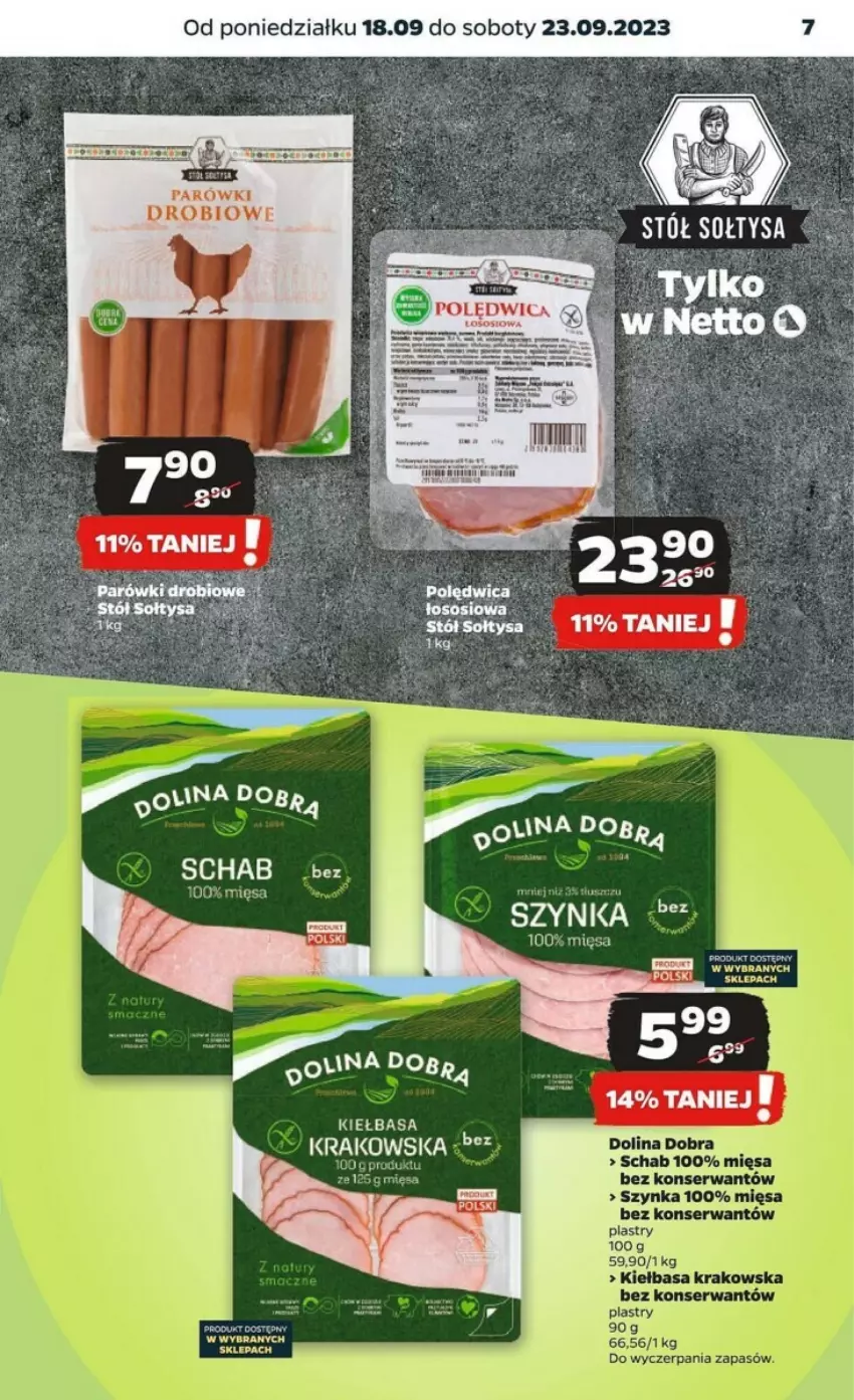 Gazetka promocyjna Netto - ważna 18.09 do 23.09.2023 - strona 23 - produkty: Gra, Kiełbasa, LG, Parówki, Polędwica, Sos