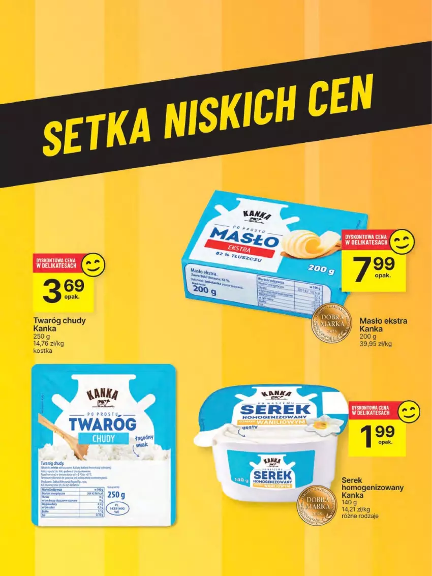 Gazetka promocyjna Delikatesy Centrum - Franczyza DC18 Czwartek - ważna 01.05 do 07.05.2025 - strona 49 - produkty: Masło, Ser, Serek, Serek homogenizowany, Twaróg, Twaróg chudy