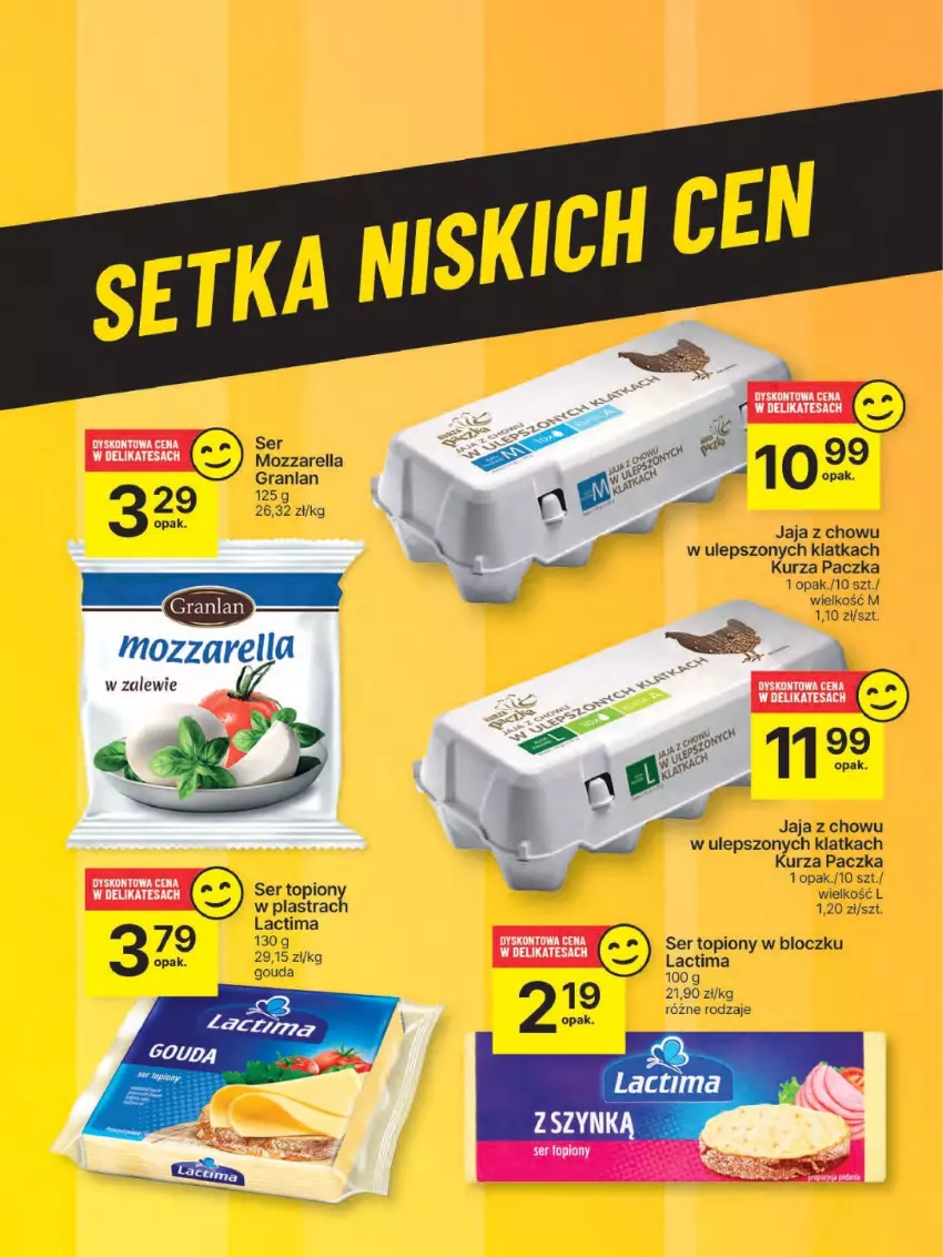 Gazetka promocyjna Delikatesy Centrum - Franczyza DC18 Czwartek - ważna 01.05 do 07.05.2025 - strona 51 - produkty: Gouda, Gra, Jaja, Mozzarella, Ser, Ser topiony, Top