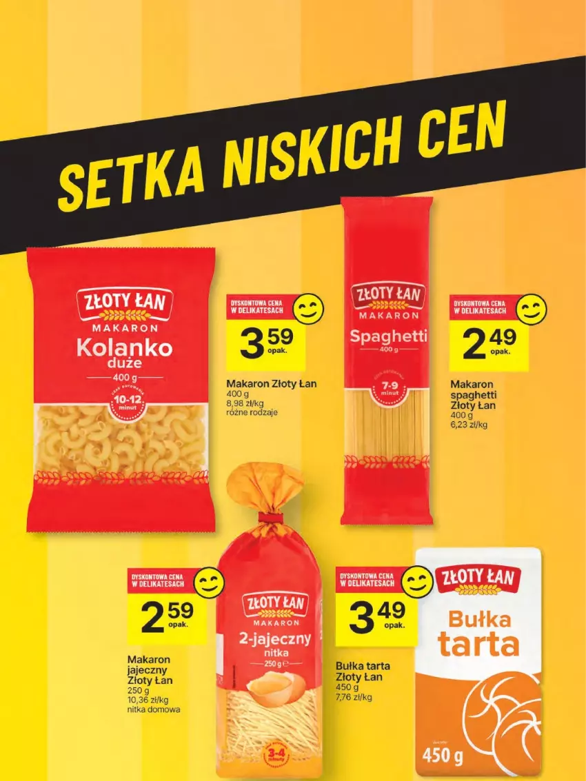 Gazetka promocyjna Delikatesy Centrum - Franczyza DC18 Czwartek - ważna 01.05 do 07.05.2025 - strona 53 - produkty: Bułka, Bułka tarta, Jaja, Makaron, Spaghetti, Tarta