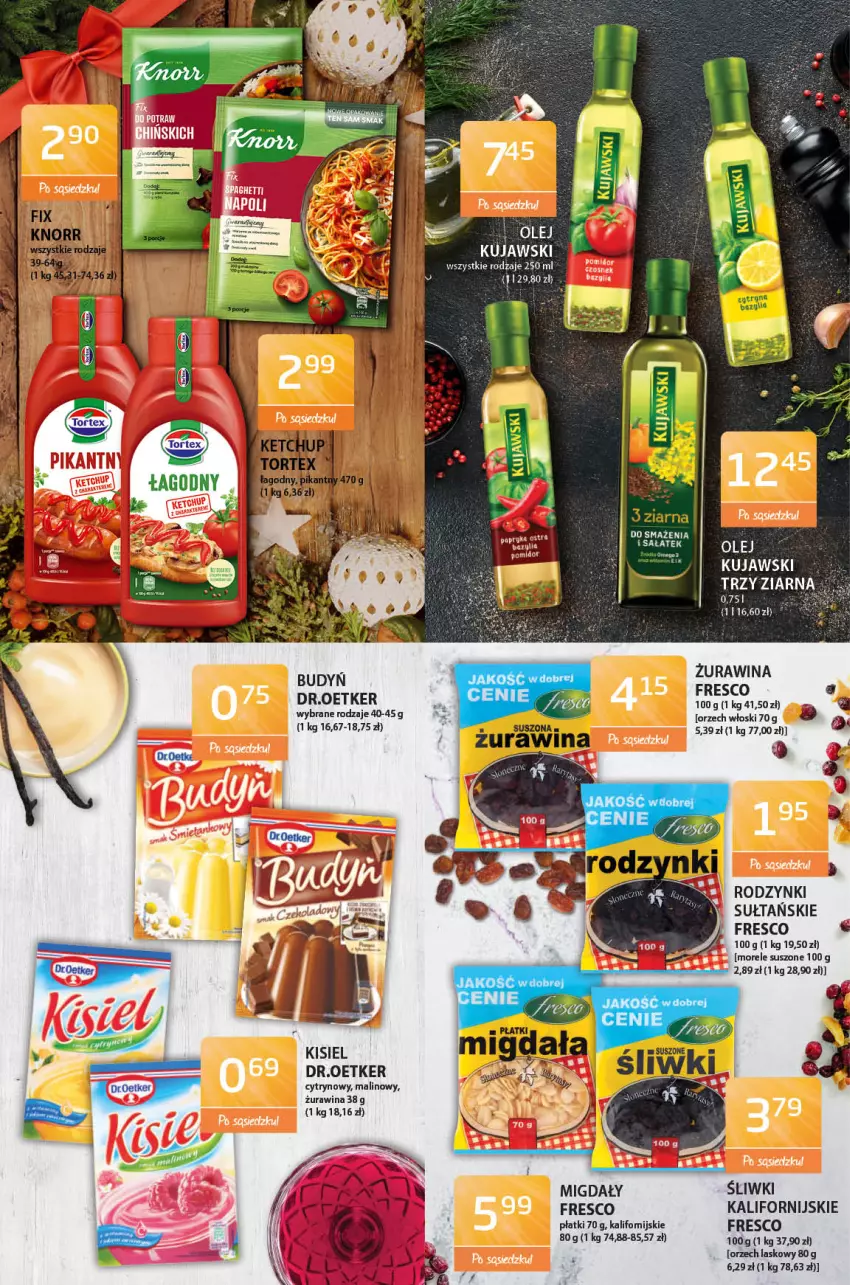 Gazetka promocyjna ABC - Gazetka - ważna 04.01 do 17.01.2022 - strona 3 - produkty: Budyń, Fresco, Kisiel, Kujawski, Migdały, Olej, Rodzynki