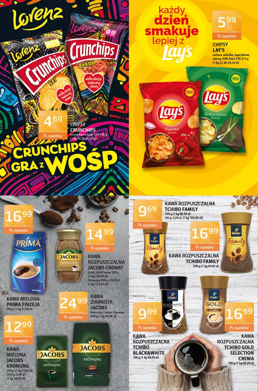 Gazetka promocyjna ABC - Gazetka - ważna 04.01 do 17.01.2022 - strona 4 - produkty: Chipsy, Fa, Kawa, Kawa rozpuszczalna, Lack, Tchibo, Tchibo Family
