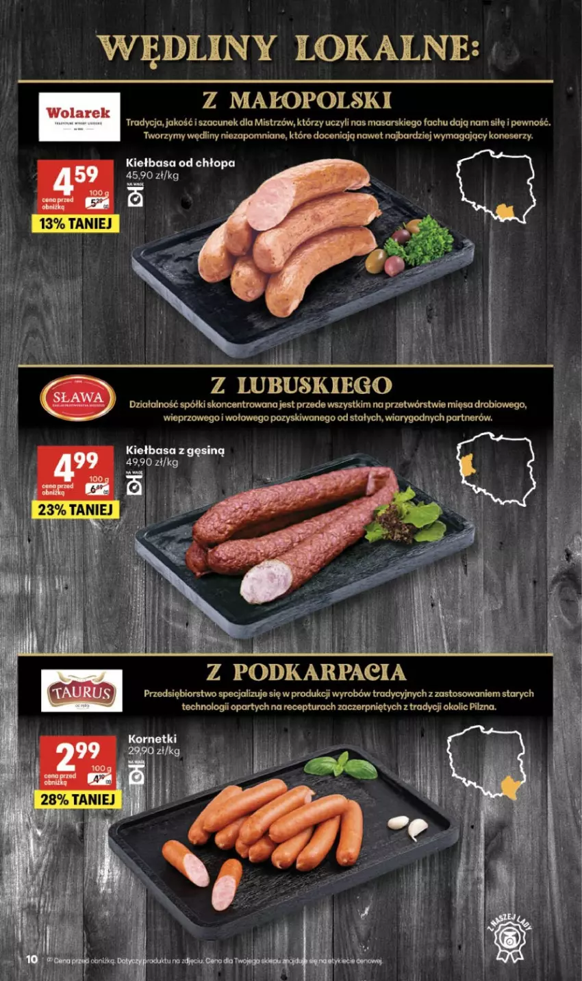 Gazetka promocyjna Delikatesy Centrum - Franczyza DC08 Czwartek - ważna 19.02 do 25.02.2026 - strona 10 - produkty: Fa, Karp, Kiełbasa, LG, Ser