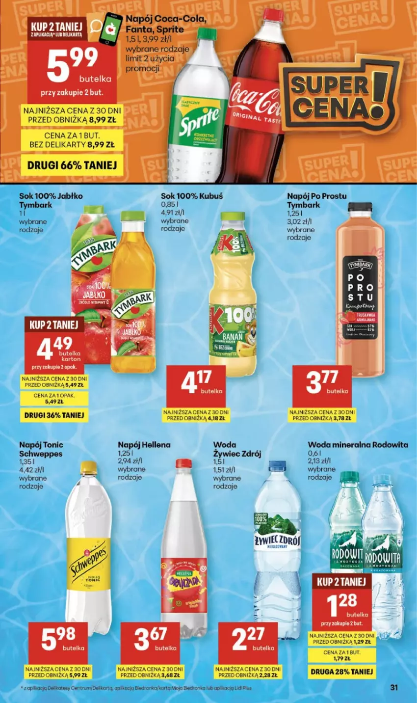 Gazetka promocyjna Delikatesy Centrum - Franczyza DC08 Czwartek - ważna 19.02 do 25.02.2026 - strona 31 - produkty: Dron, Hellena, Koc, Kubuś, Napój, Rum, Sok, Tymbark, Woda, Woda mineralna